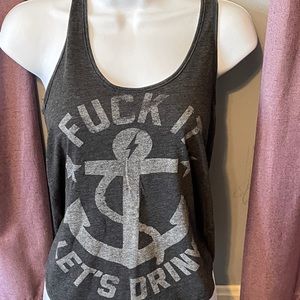 Women’s graphic tank. F it, let’s drink .